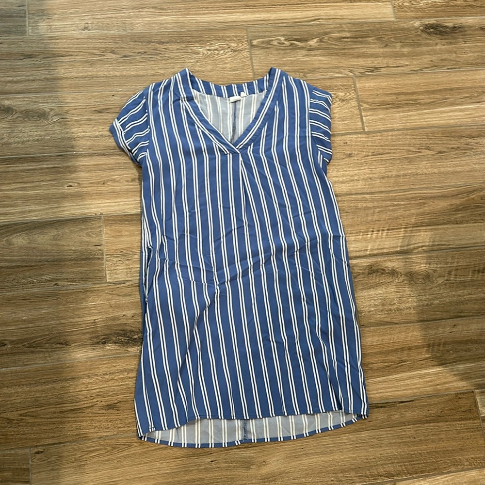 GAP Blue Striped Dress with Pockets